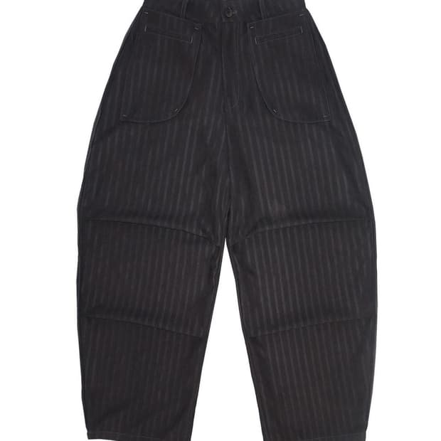 오들리워크샵 Bustle Stripe Knee Dart Trousers