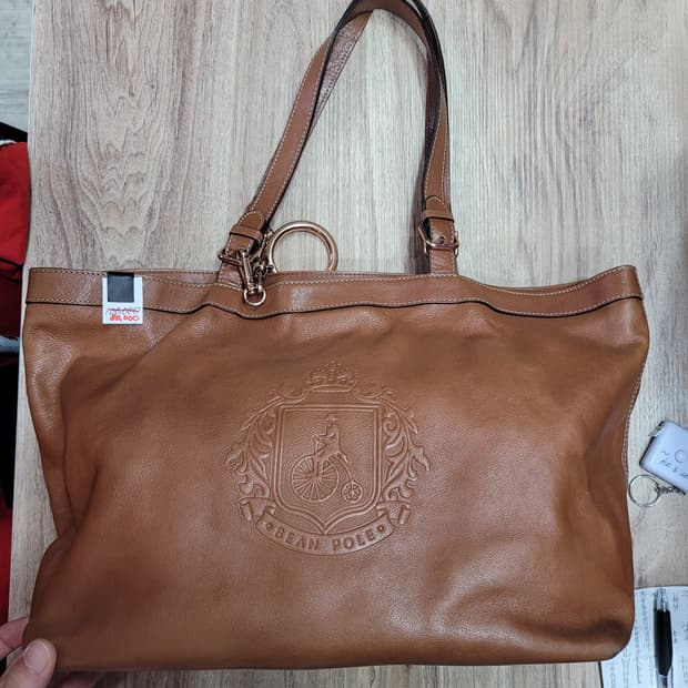 BEAN POLE 빈폴 가죽 토트백