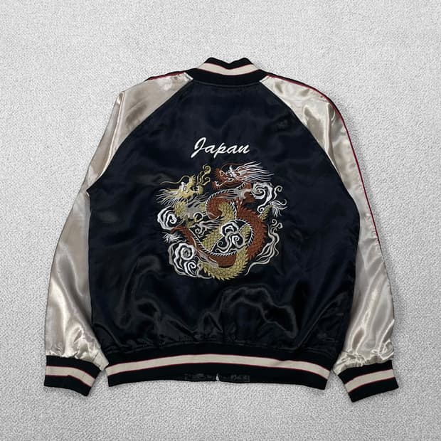 Jpn 재패니즈 빈티지 용 자수 스카잔 자켓