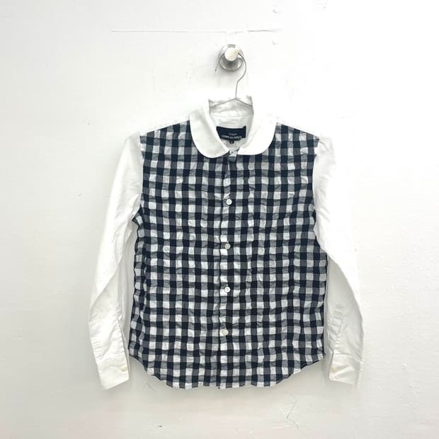 Comme des garcons gingham layered shirt 