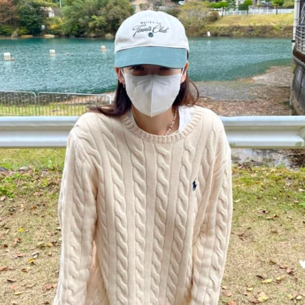 폴로 케이블 니트 코튼 스웨터