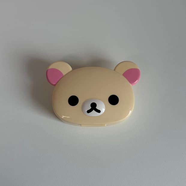 코리락쿠마 얼굴 보관함 미니 소품 케이스 + 미니 집게