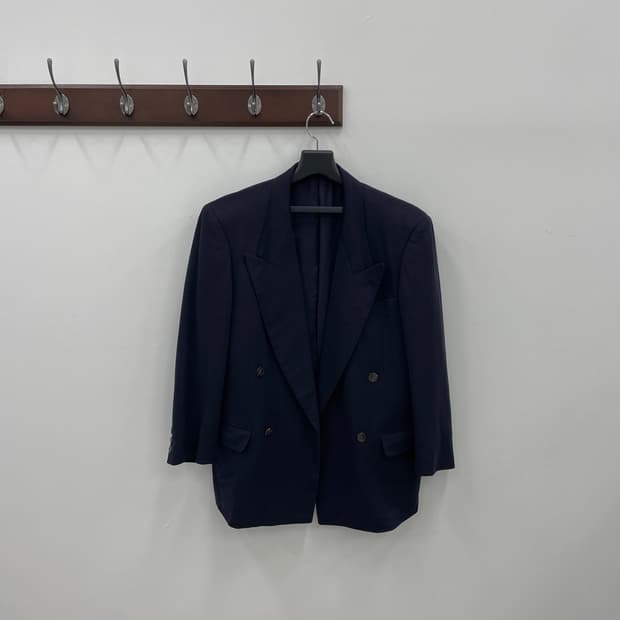 캐시미어 더블 네이비 블레이저