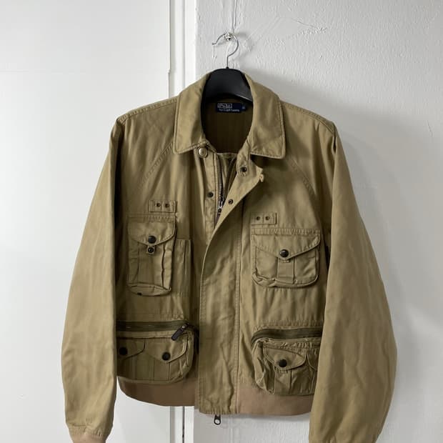 폴로 랄프로렌 캔버스 유틸리티 봄버 자켓