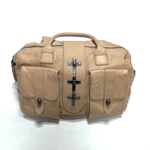 THOMAS WYLDE 스컬 레더 보스턴백