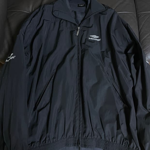 발렌시아가 3b 로고 레이어드 트랙 자켓