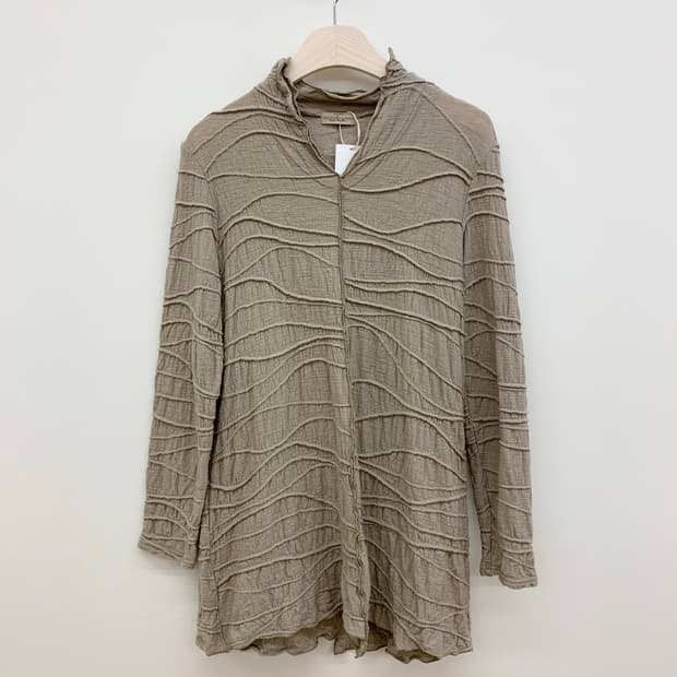 디테일 긴팔 티셔츠 wave shirring longsleeve T