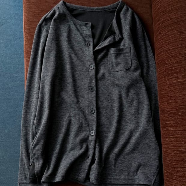 High gauge poly rayon L/S cardigan