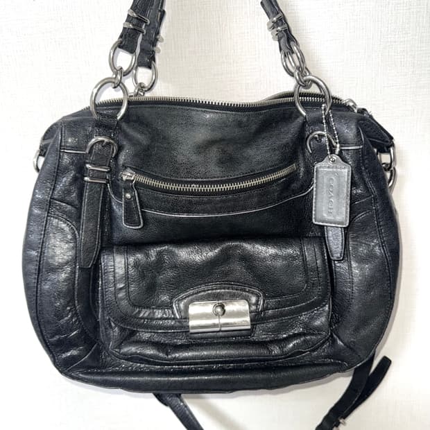 코치 블랙 숄더백