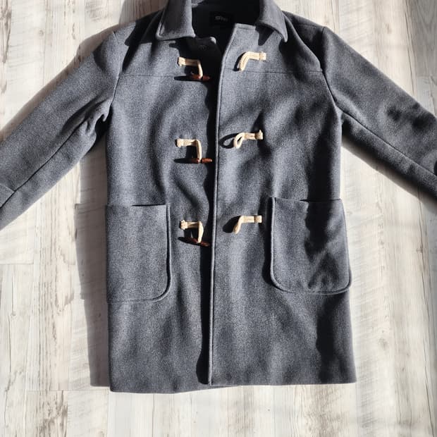 후아유 울블랜드 더플코트 그레이 팜. L(100~105사이즈) 떡볶이코트