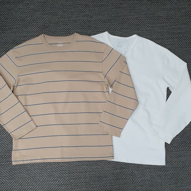 지오다노 긴소매 면티 남자105 (2벌가격)