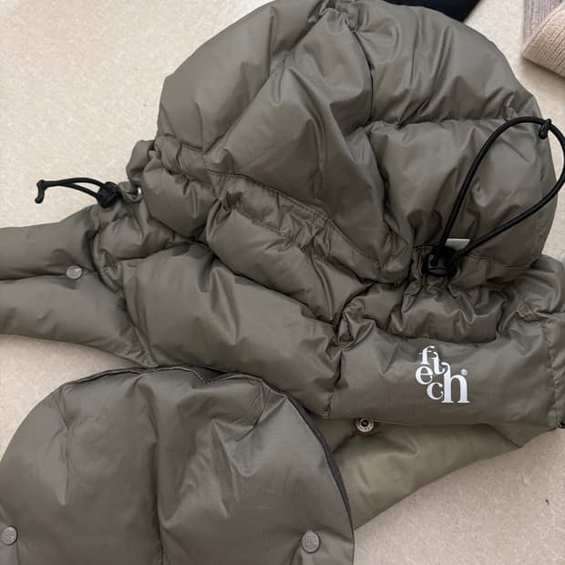 새것 패치 패딩모자