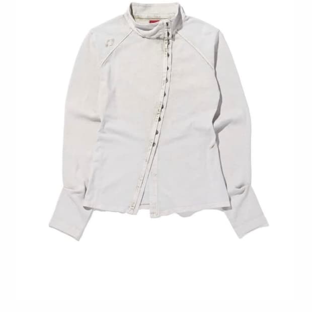 미스치프 25FW 워시드 져지 셔츠, 라이트 베이지  M