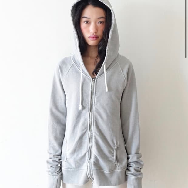 샵페어리 washed lily hoodie (grey)