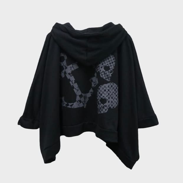 edge line 일브 해골 후드 판초 고스펑크 