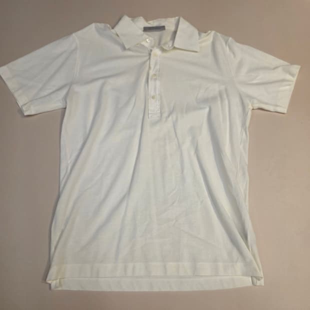 새상품급 제냐 여름 코튼 화이트 폴로셔츠 48
