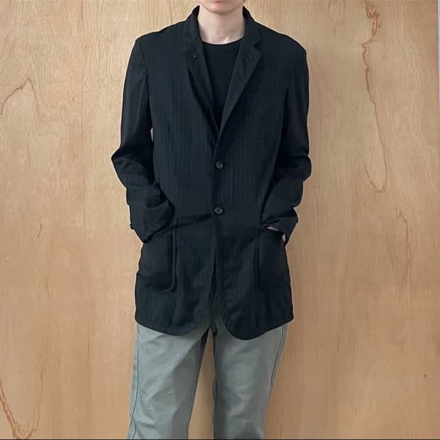 꼼데가르송 옴므플러스 스트라이프 자켓