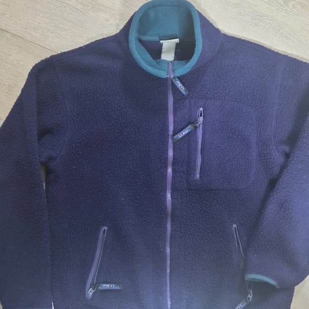 90s 엘엘빈 빈티지 퍼플 딥 파일 플리스 신칠라