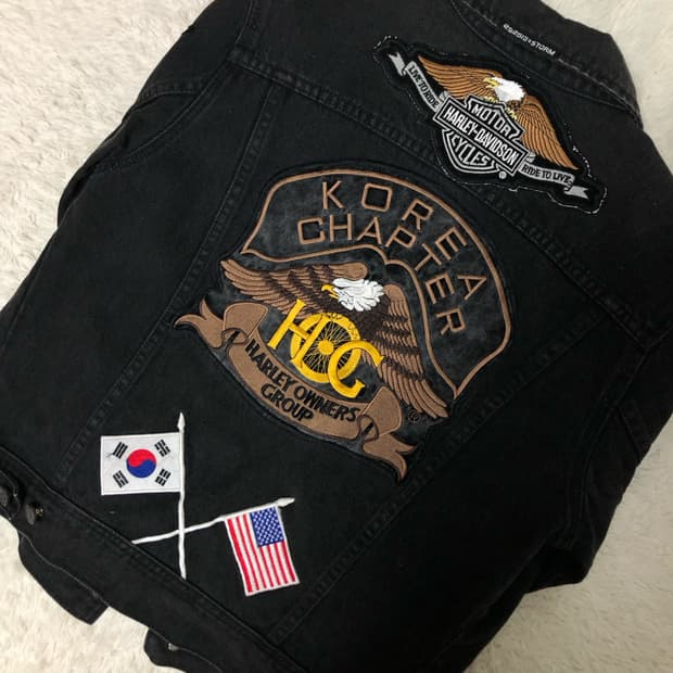 할리데이비슨 코리아챕터 블랙 데님 자켓