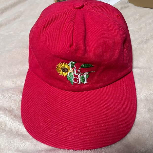 fetch 선플라워 5패널 캡 레드