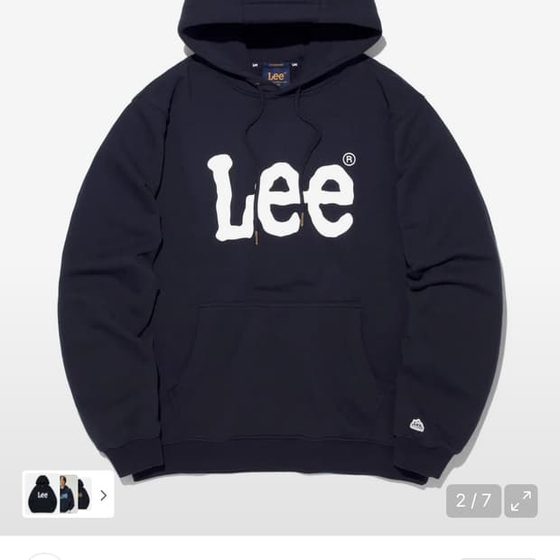 Lee 리 후드티 네이비