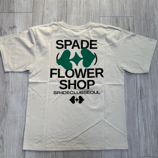 [L] 스페이드클럽서울 플라워샵 티셔츠 베이지