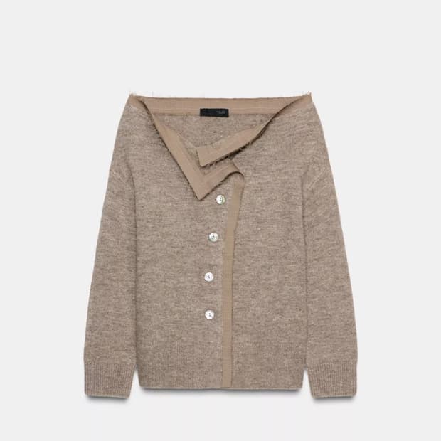 자라 보트넥 니트 재킷