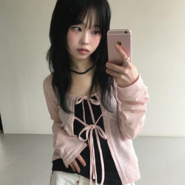 김아홉 시스터 ST 무드 가디건 핑크 미개봉 새상품