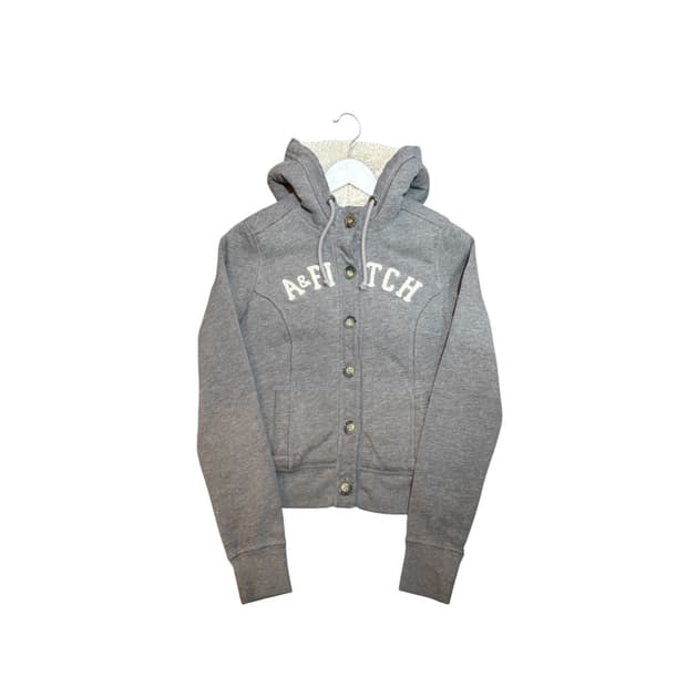 아베크롬비 후드 안감 퍼 가디건 집업 S