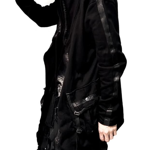 Kmrii black raven drape (롱 자켓)