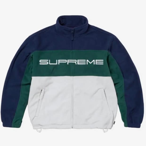 [XXL] 슈프림 폴라텍 집 자켓 네이비 - 23FW