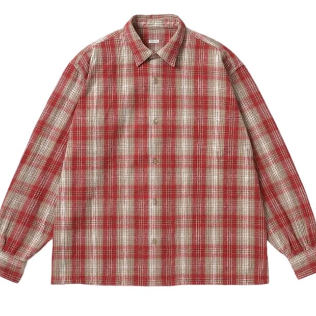 [2] 아프레쎄 빈티지 코튼 실크냅 체크셔츠