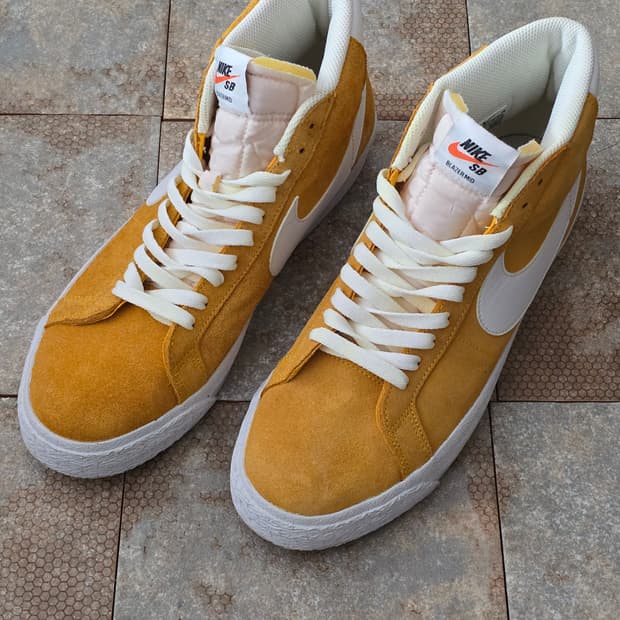 (285)나이키 sb 블레이저 미드 유니버시티 골드