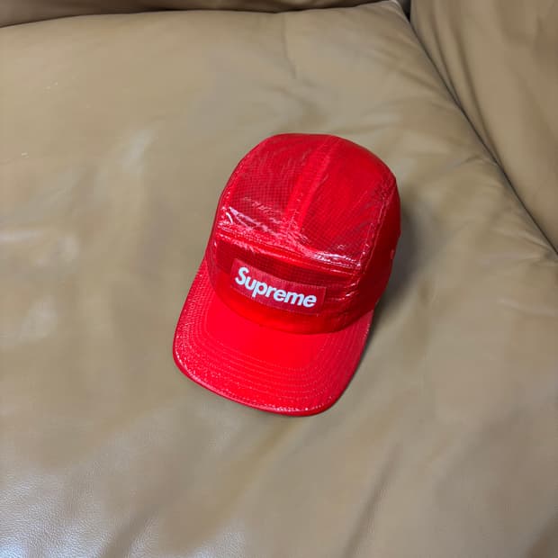 Supreme 슈프림 레드 캠프캡 모자 (Ripstop Red)