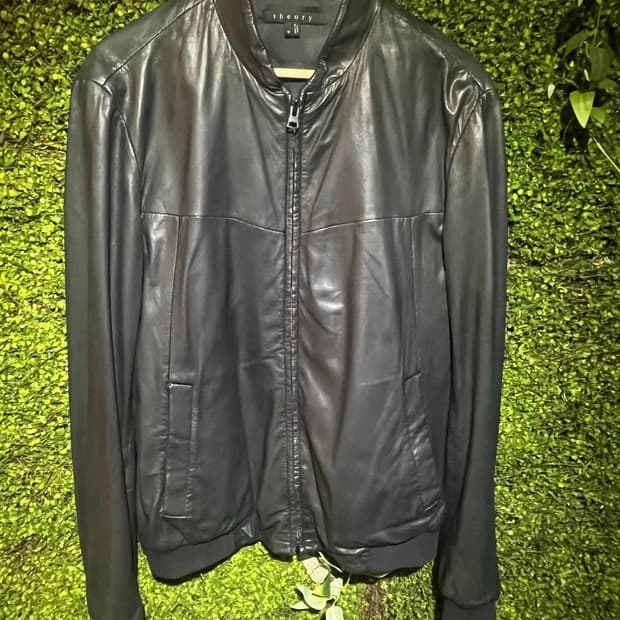 띠어리 가죽자켓 M