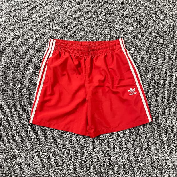 빈티지9. 아디다스 스프린터 레드 삼선 5부 숏팬츠 트레이닝