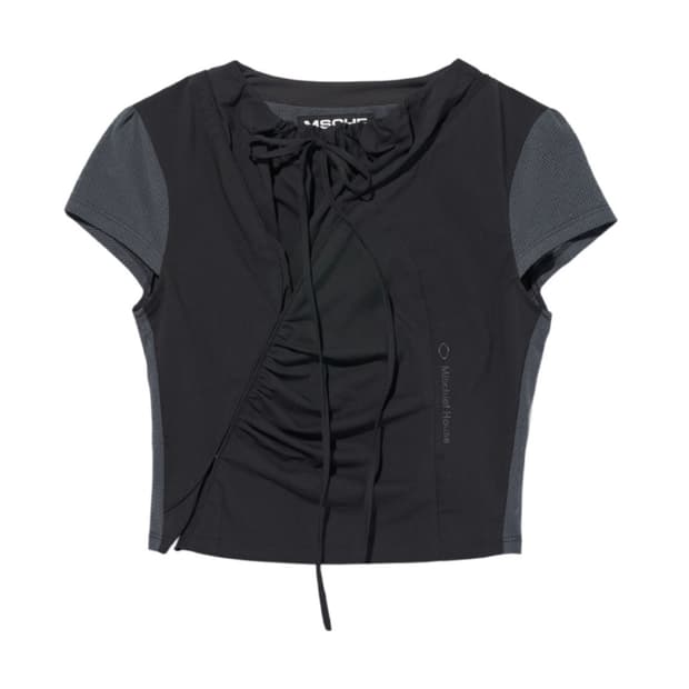 미스치프 사이드 훅 셔링 셔츠 차콜 S