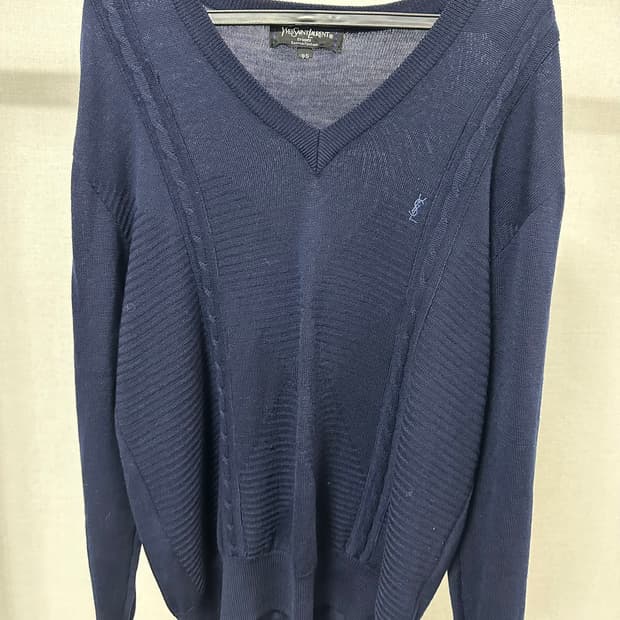 Ysl 입생로랑 올드스쿨 네이비 니트 95