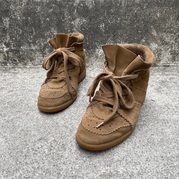 [38] Isabel Marant 스웨이드 바비 스니커즈(245)