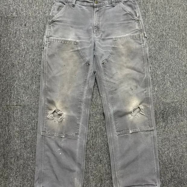 칼하트 빈티지 더블니 그레이 34