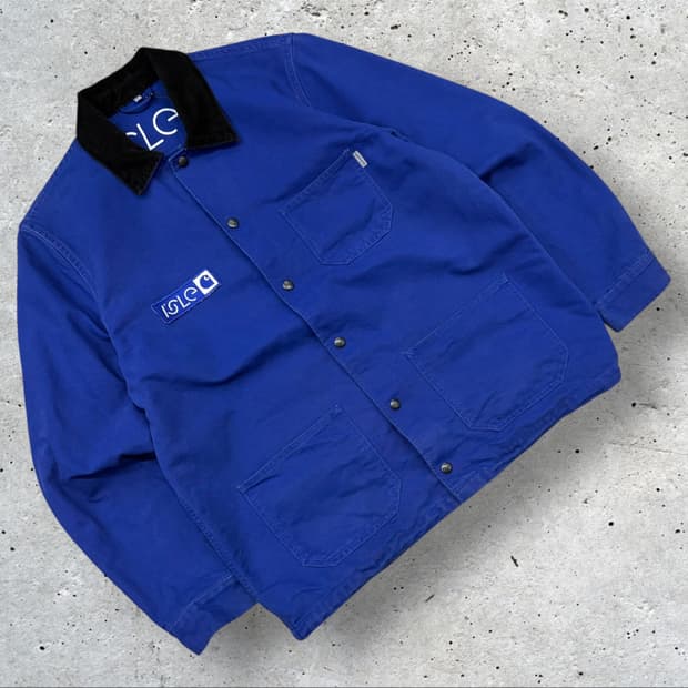 [L] 칼하트 WIP x 아일스케이트 ISLE 블루 워크 자켓 B689