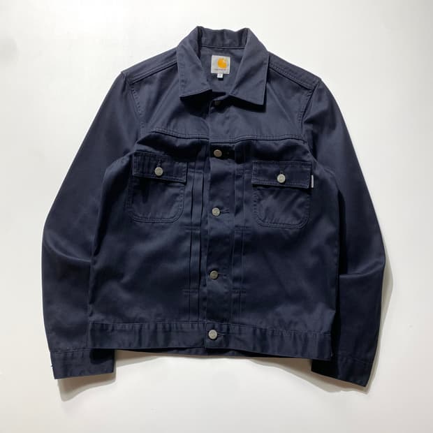 [S] Carhartt 칼하트 블랙 코튼 트러커 자켓