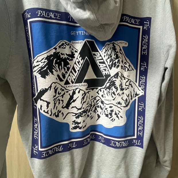 PALACE 후드티 그레이