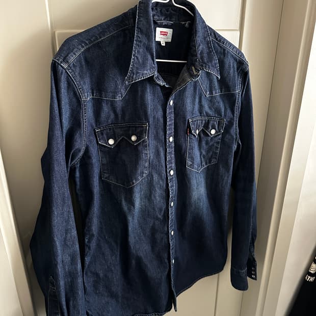 리바이스 웨스턴 데님 셔츠 스냅버튼 데님셔츠