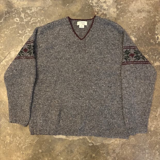 제이크루 울 브이넥 스웨터