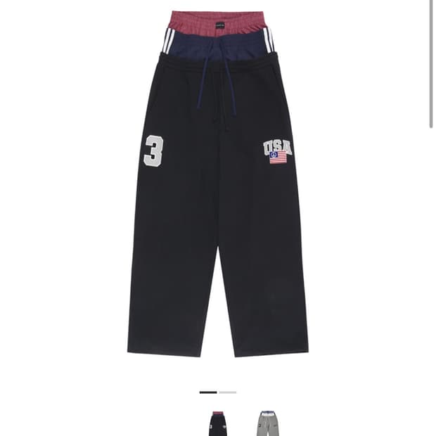 프로젝트GR 3레이어드 스웻팬츠 프로젝트 지알 새깅팬츠