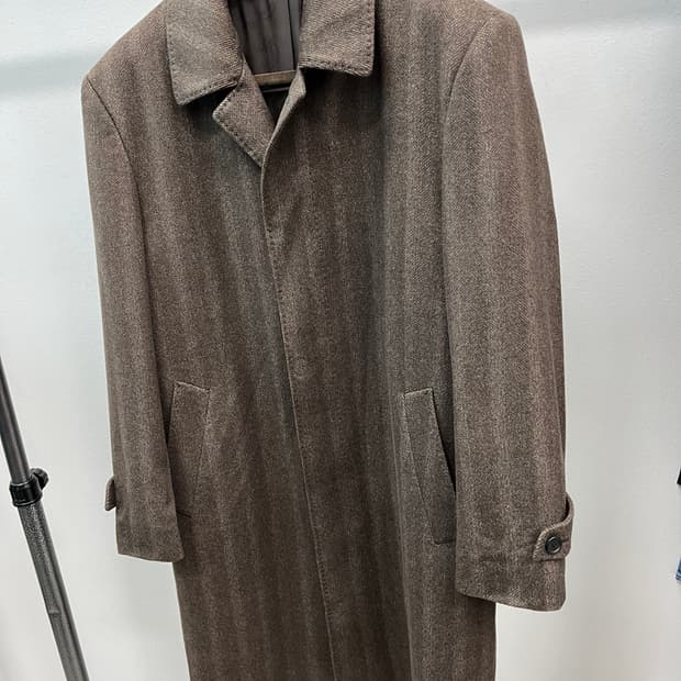 105) 캠브릿지 헤링본 발마칸 코트
