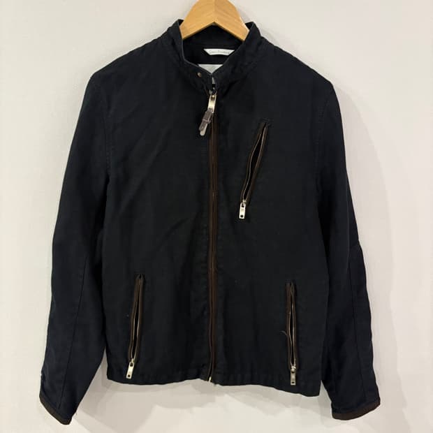 자라 맨 리넨 스탠다드 블랙 자켓 L