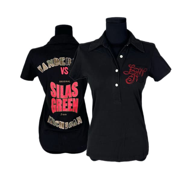 grunge collar printing pk T