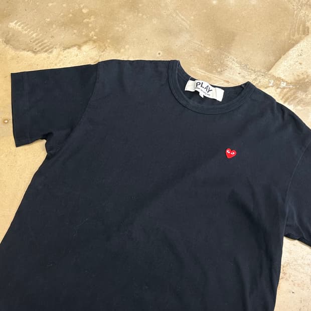 XL 꼼데가르송 블랙 반팔티